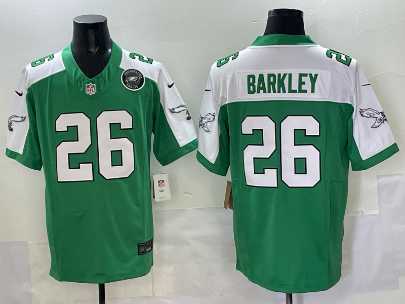 Men 2025 Philadelphia Eagles #26 Barkley green Nike Limited NFL Jersey style 006